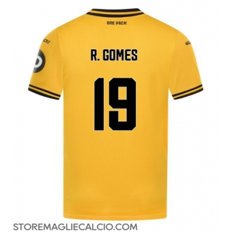Wolves Rodrigo Gomes #19 Maglia Gara Casa Repliche 2024-25 Maniche Corte